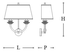 Lampada Agata Opera Italamp da parete dimensioni
